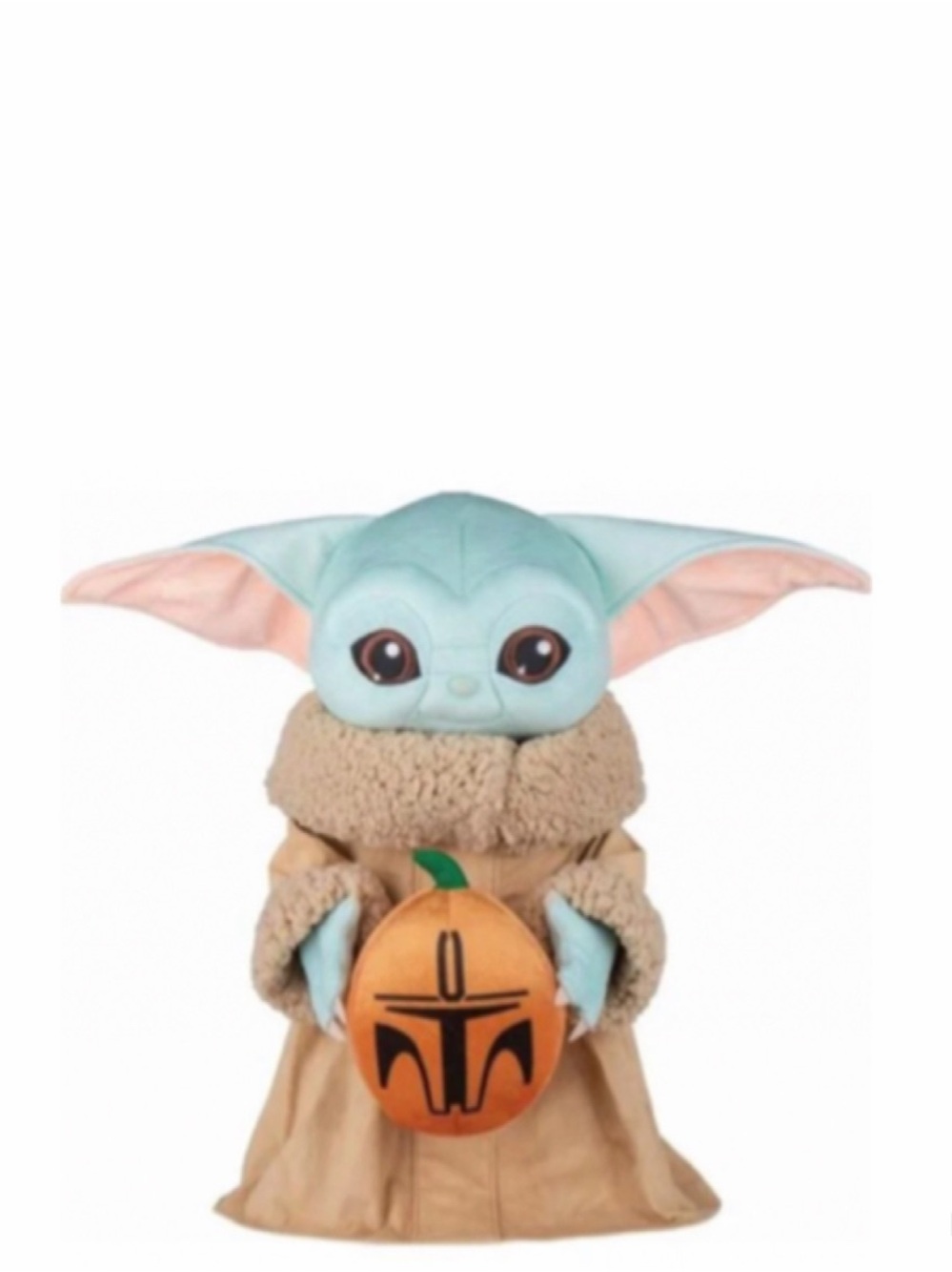Star Wars The Mandalorian The Child Grogu Plush Halloween Greeter with Pumpkin